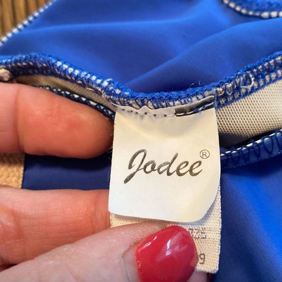 Jodee One Piece Swimsuit Size 14 Scoop Back Tank Style - Picture 6 of 7